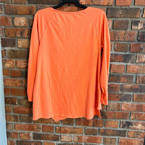 Soft Surroundings womens cold shoulder asymmetrical hem orange medium - Picture 5 of 5